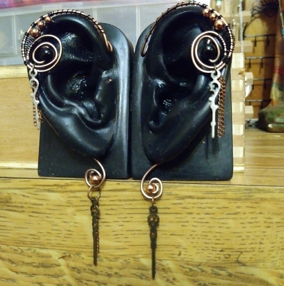 Sold.    Wirewrapped earcuff